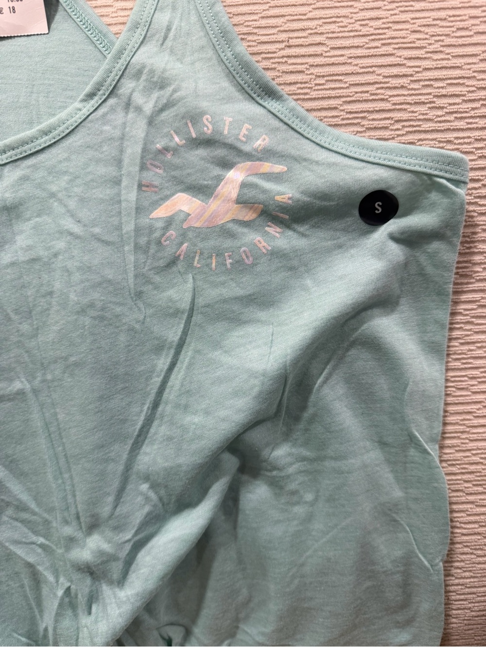 Hollister Women's Mint Tie-Front Racerback Tank Top - Picture 2 of 3
